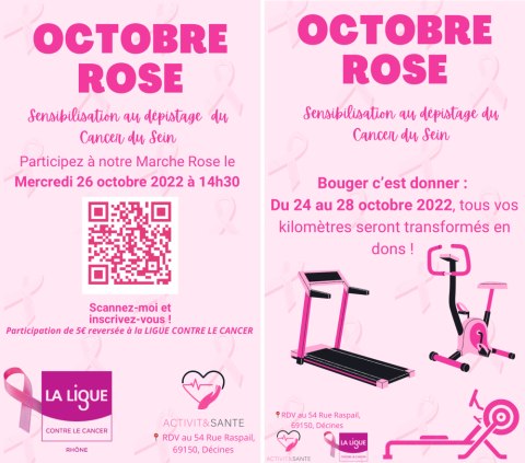 [EVENEMENT] semaine spéciale Octobre Rose chez ACTIVIT&SANTE