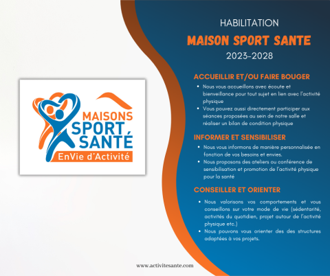 ACTIVIT&SANTE est habilitée MAISON SPORT SANTE à Décines-Charpieu