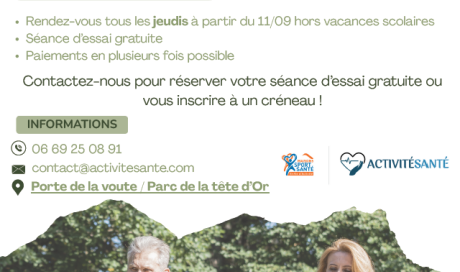 Marche Nordique Lyon Parc Tête d'or ACTIVITÉSANTÉ Maison sport Santé APA