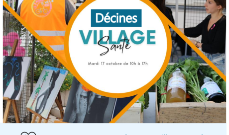 ACTIVIT&SANTE - Venez nous rencontrer au village santé de Décines-Charpieu ce mardi 17 Octobre